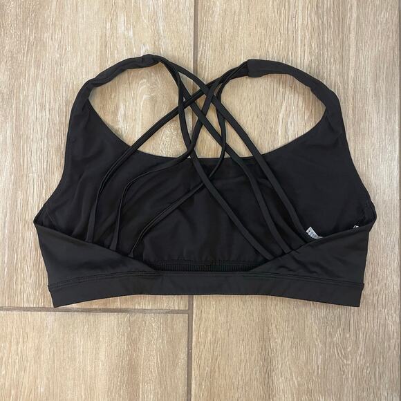 Victoria Sport Strappy Back Sports Bra Black Medium VSX Workout Activewear - Picture 2 of 7